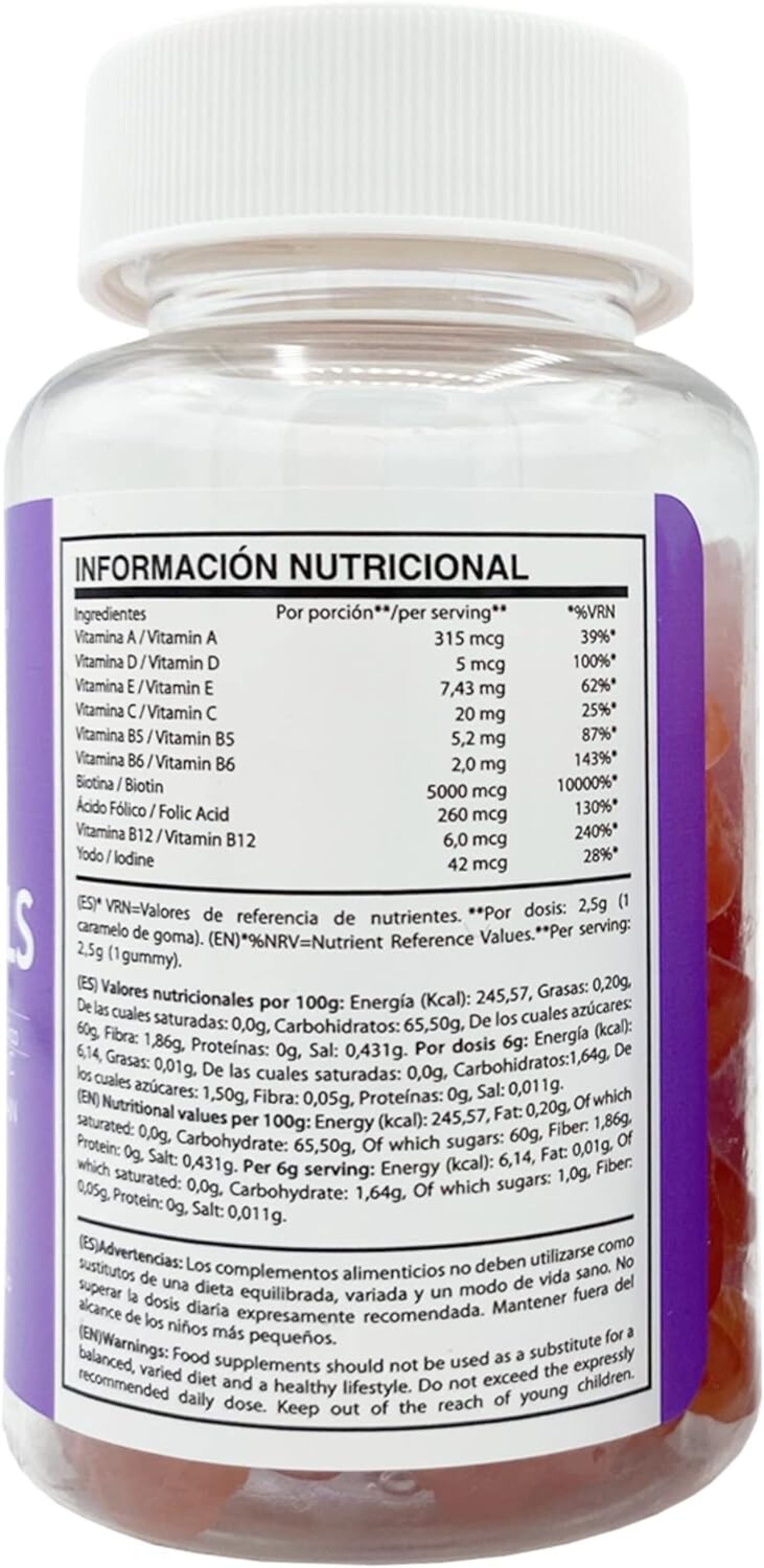 Hair & Nails Vitaminas - Piel, pelo y uñas 60 uds - 2