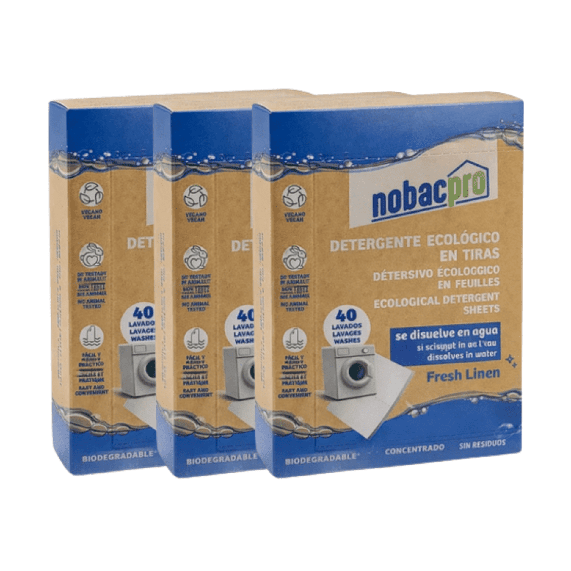 Pack Ahorro Tiras Detergente Eco 3uds - Nobacpro - 1