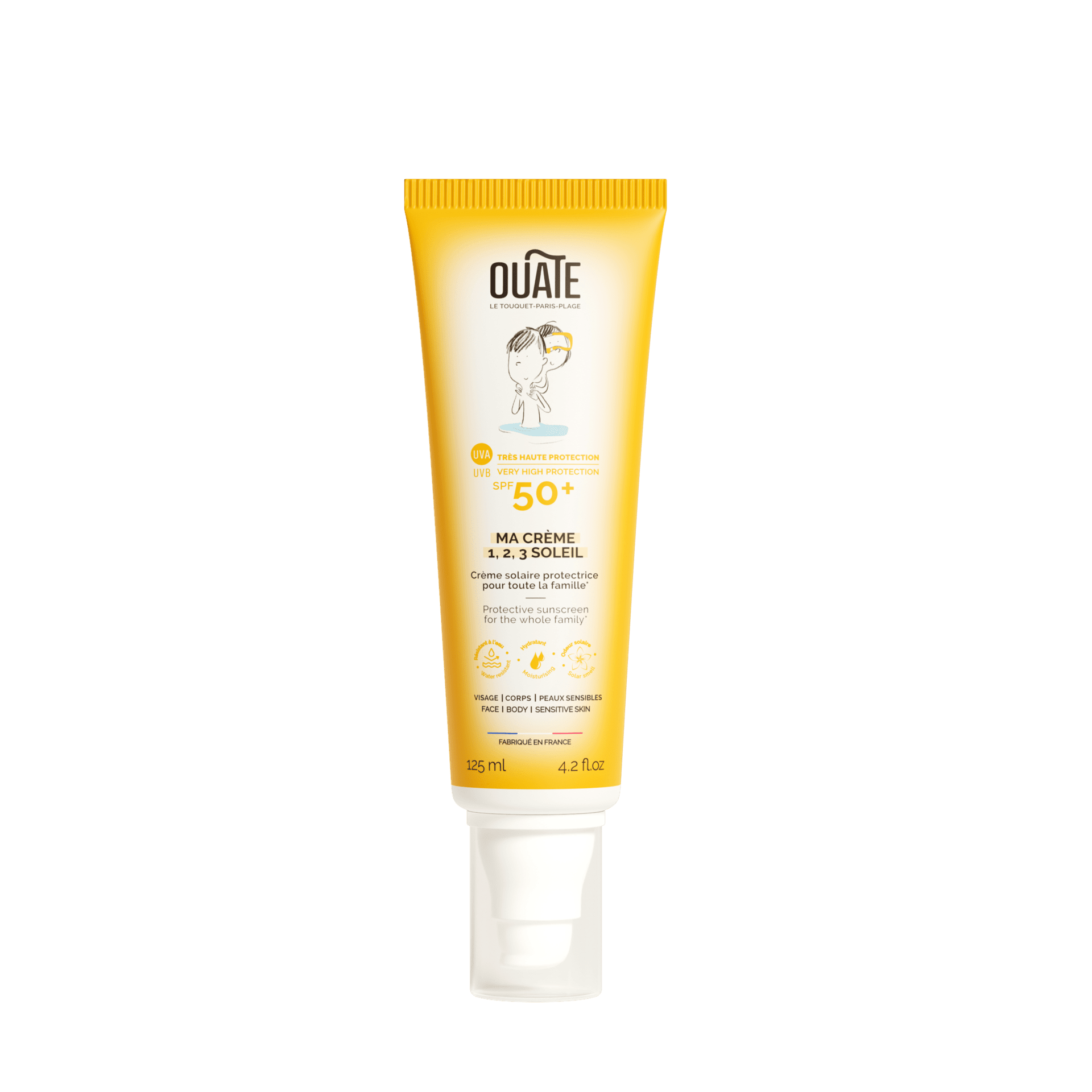 Crema solar facial y corporal FPS50 125ml - Ouate Paris - 1