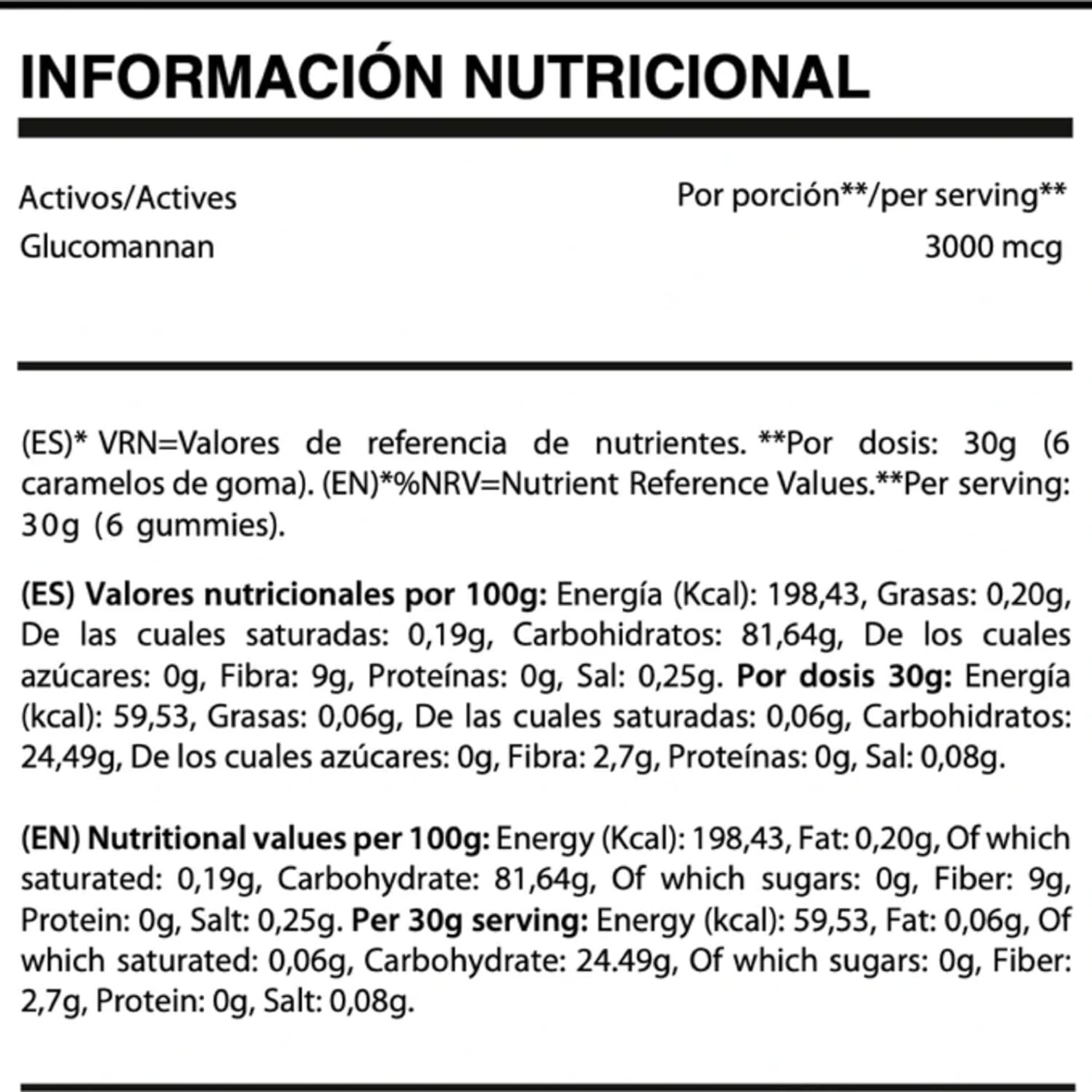 Saciantes - Control de peso y picoteo - 60 uds - 2