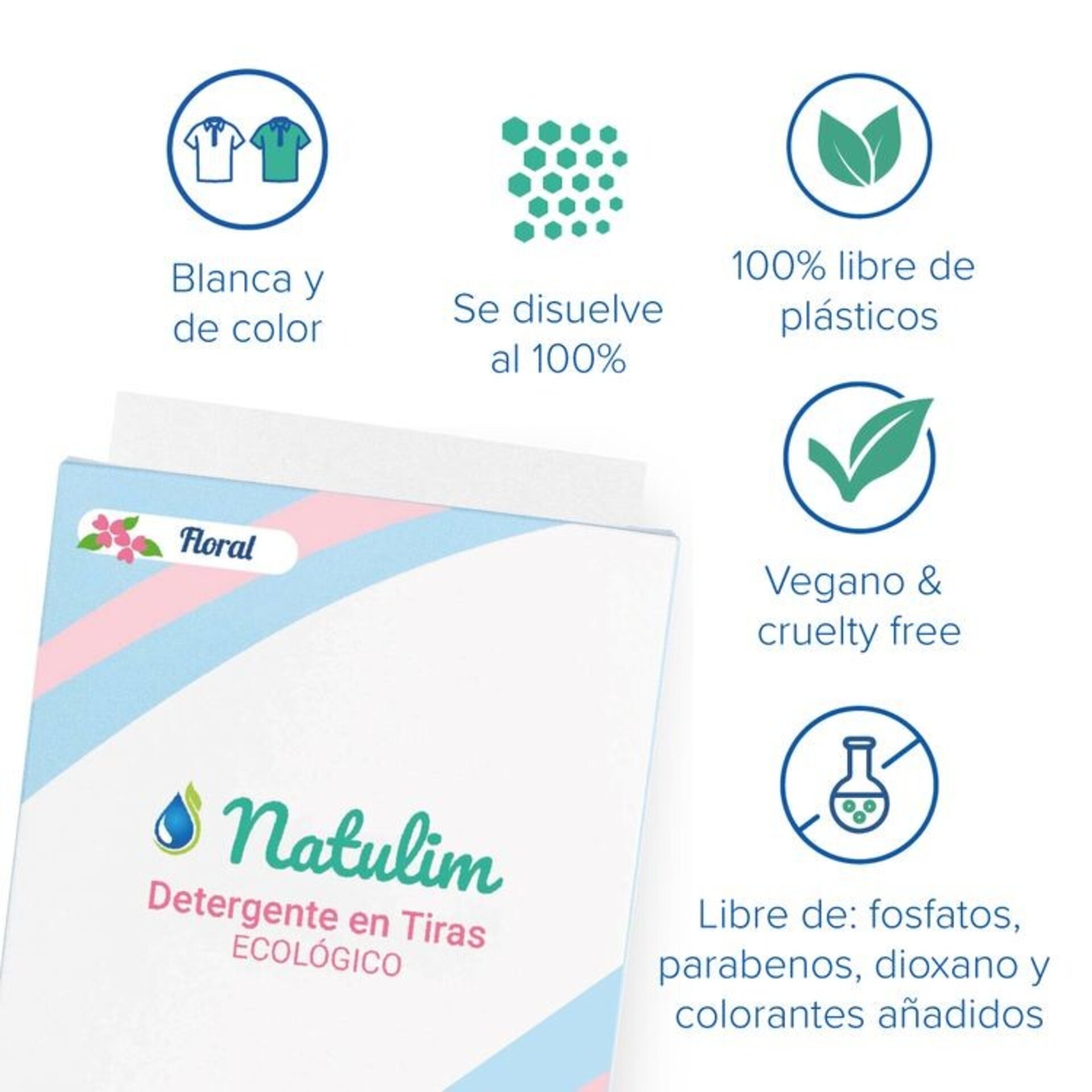 Detergente ecológico en tiras 40 uds - Natulim - 1